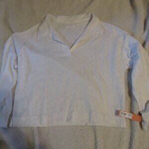 Women's Colsie Size large, Collared Long Sleeve Top NWT